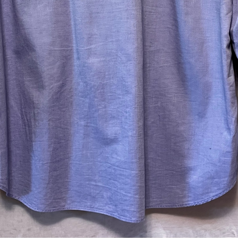 J.CREW Thompson Shirtings 80's 2-Ply Long Sleeve Shirt XL Blue 17-17 1/2 Career - Picture 9 of 14